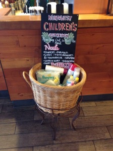 Seen at Starbucks for Northwest Children's Outreach