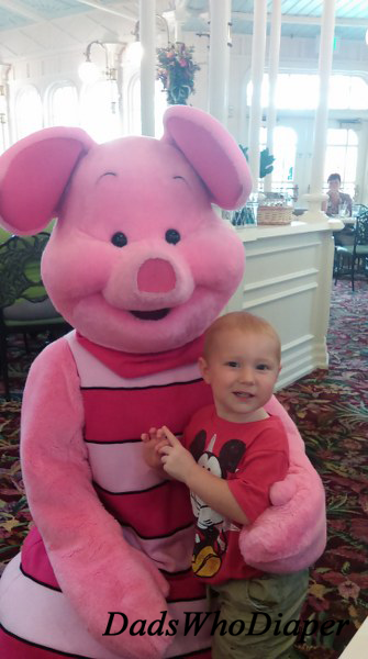 Picture with Piglet at Crystal Palace Walt Disneyworld